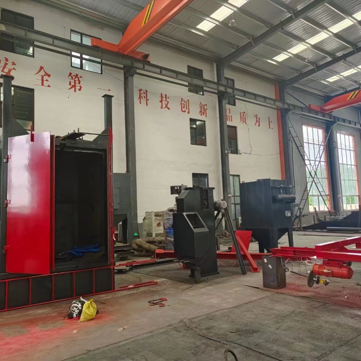 管道内壁除锈打砂机_钢管外壁打砂清理机_钢管打砂设备